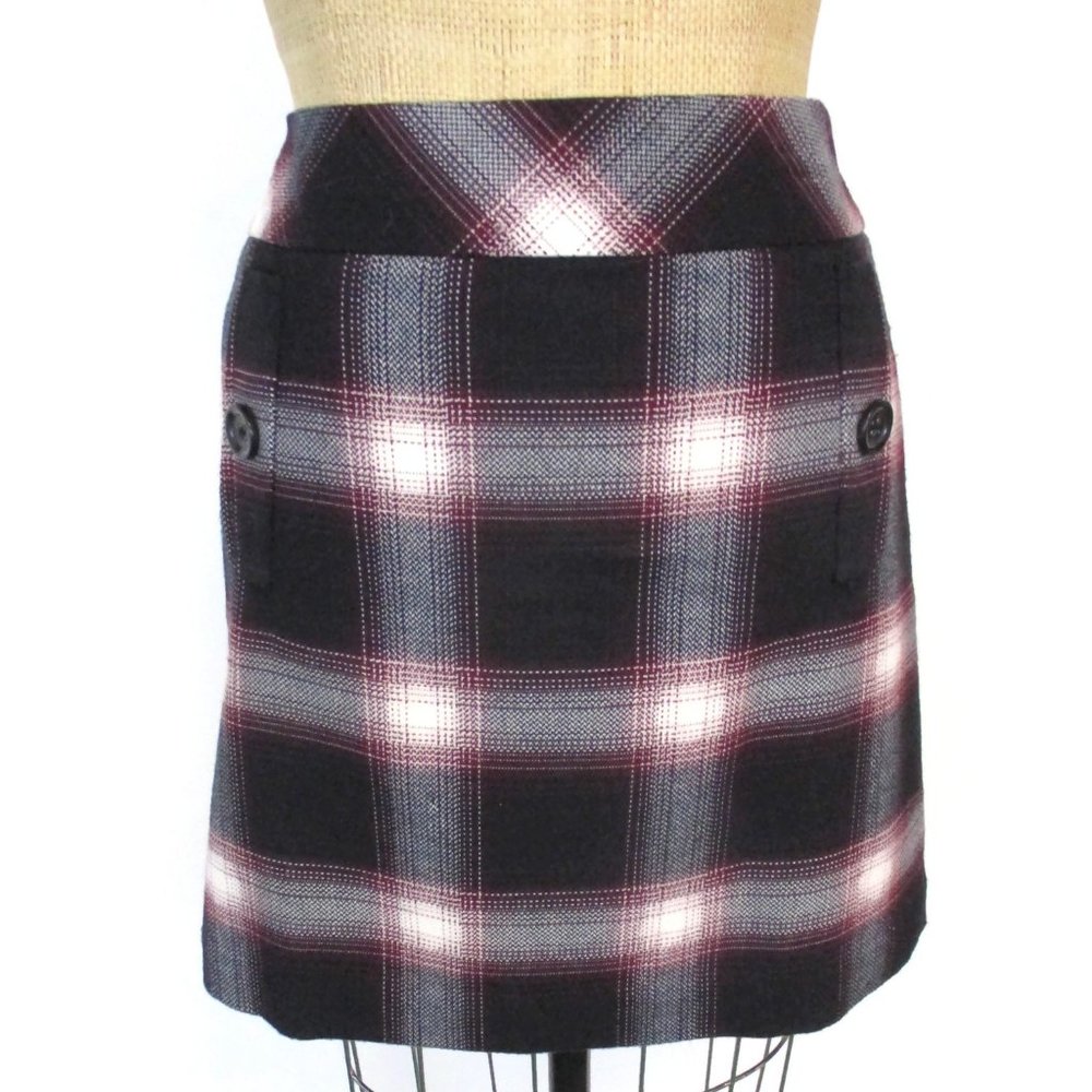 Plaid Black and Red Women's Skirt